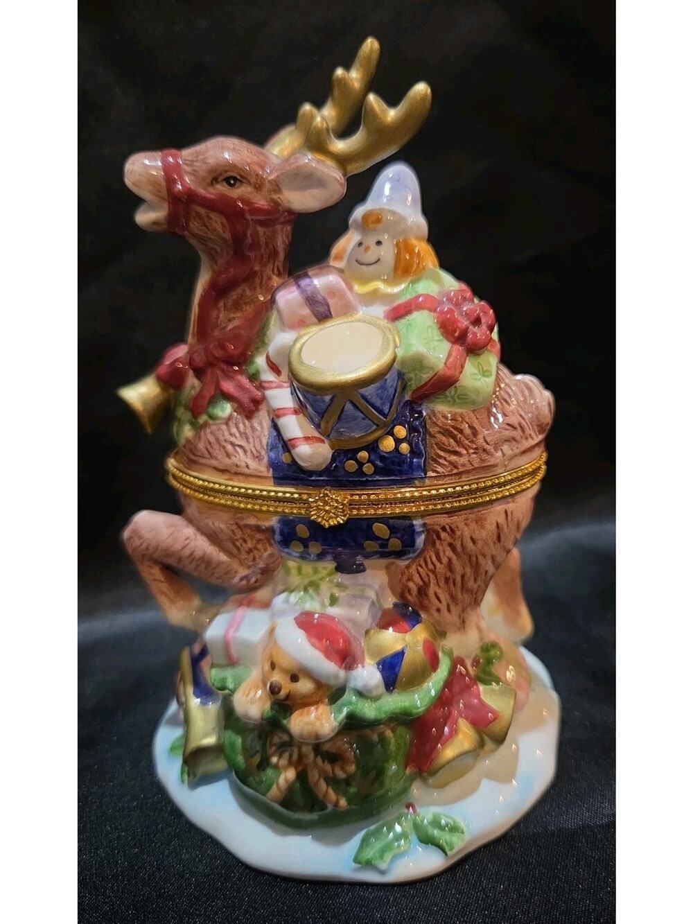 Christmas Themed Porcelain Trinket Box